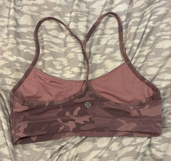 Lululemon Pink Camo Flow Y Soft Sports Bra - Image 3