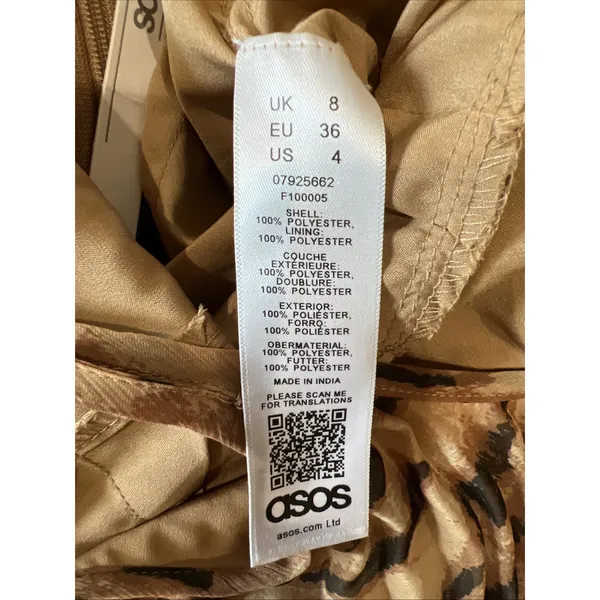 ASOS Animal Tiger‎ Print Jumpsuit Brown Chiffon Flowy Resort Chic Going Out - Image 7