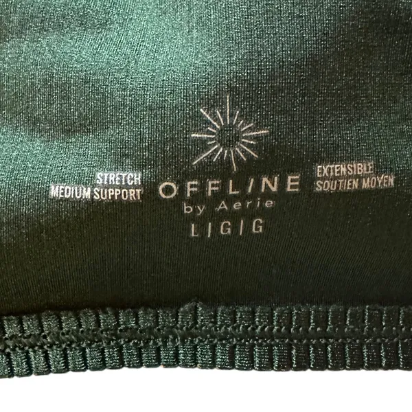Aerie OFFLINE Ribbed Shine Twist Front Sports Bra Sz‎ L - Image 5