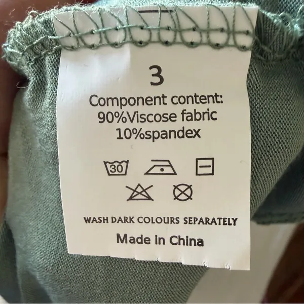 Women's Built In Removable Pads Bra Green Sleeveless Dress Size M #260307 - Image 4