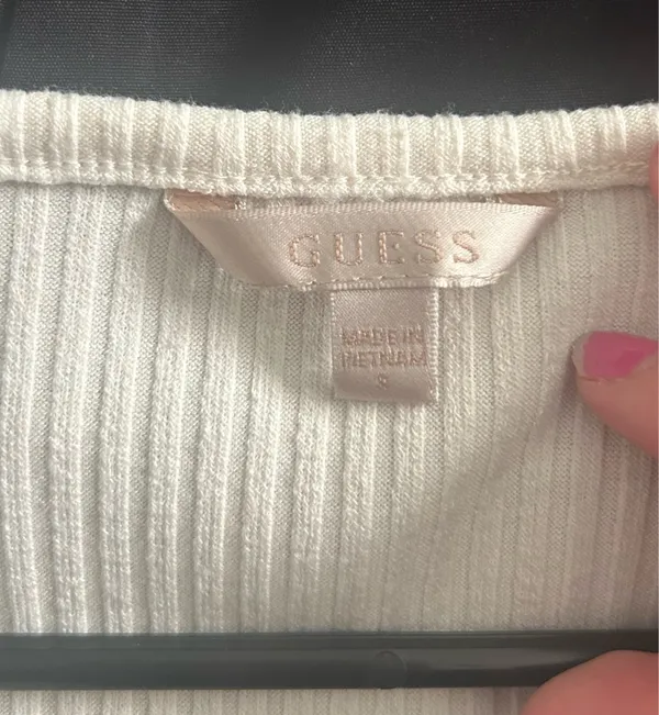 GUESS Women's Ribbed Crop Top - Size S - Image 3