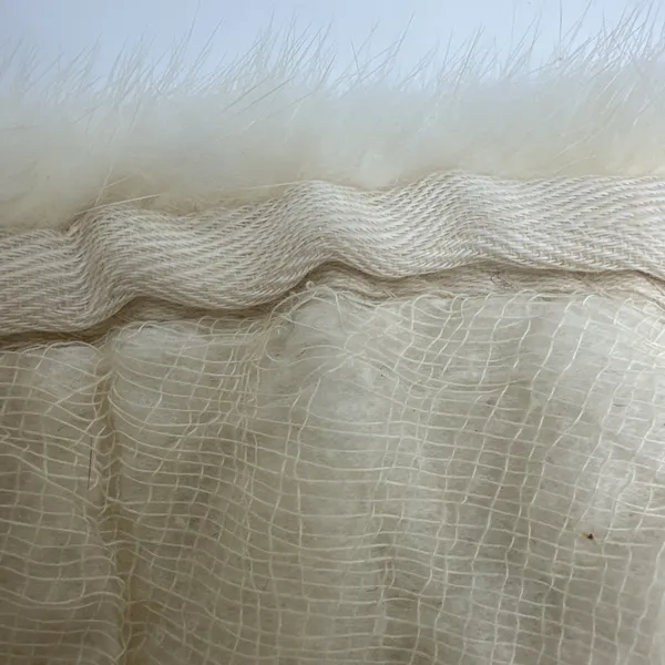 Vintage Genuine Fur Shawl Stole Wrap Cream Ivory Soft - Image 15