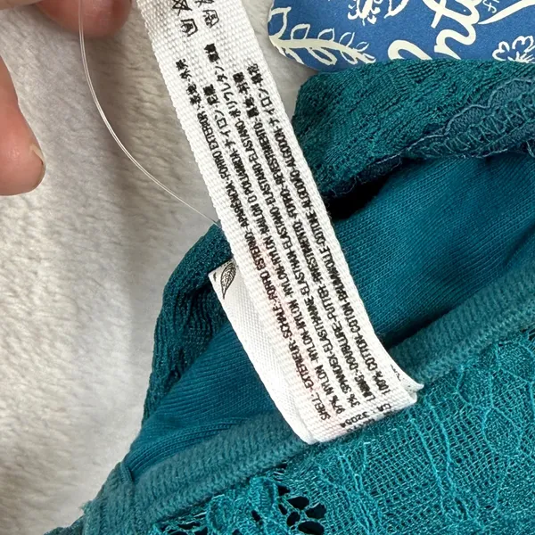Intimately‎ Free People Women Ocean Teal Lace Bandeau Bra NWT Size M F7150220A - Image 5