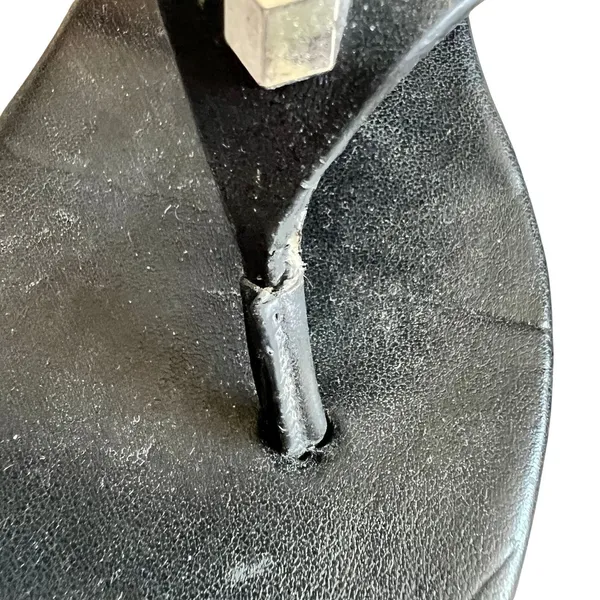 Michael Kors Black Studded Valencia Thong Block Low Block Heel Sandals Size 5.5 - Image 3
