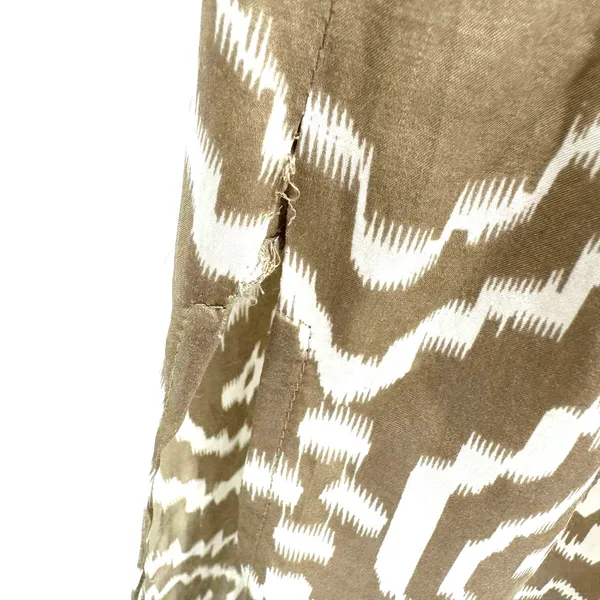 Anthropologie Size‎ 0 Sleeveless Lace Embroidered Maxi Dress Tan & White Pattern - Image 6