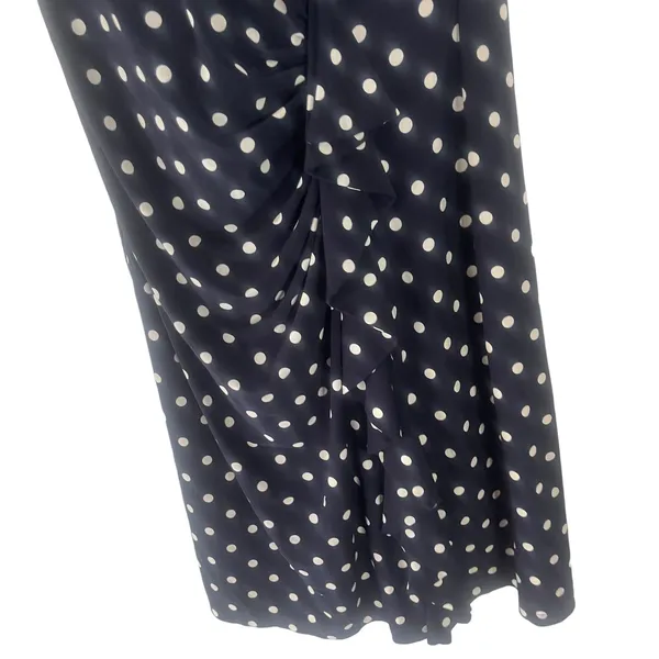 American Living Women's 14‎ Blue Polka Dot Runched Ruffle Dress Kentucky Derby - Image 8