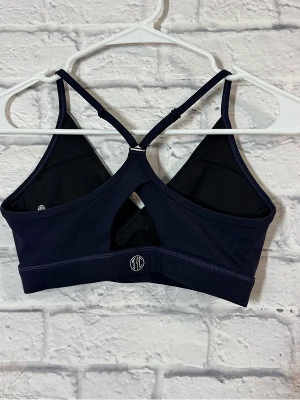 Til You Collapse Black V-Wrap Racerback Sports Bra, Small - Image 2