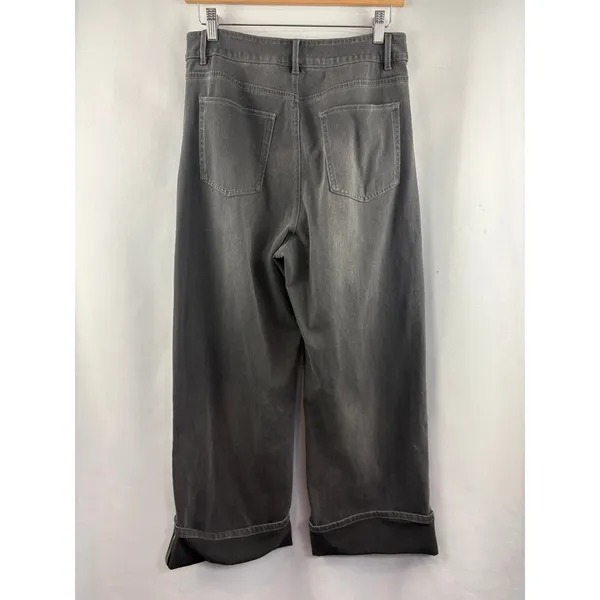 Women’s Halara Medium Charcoal Gray Baggy Jeans - Image 3