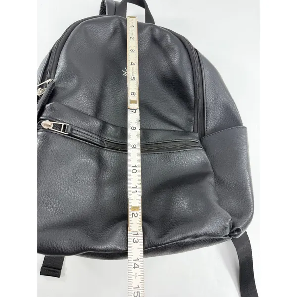 Freshly Picked Classic Diaper Bag Backpack Black Vegan Leather Padded Straps - Image 8
