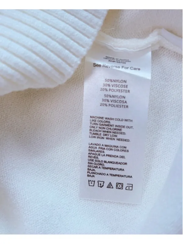 Women's Marc Asher White Turtleneck Sweater Size L - Image 5