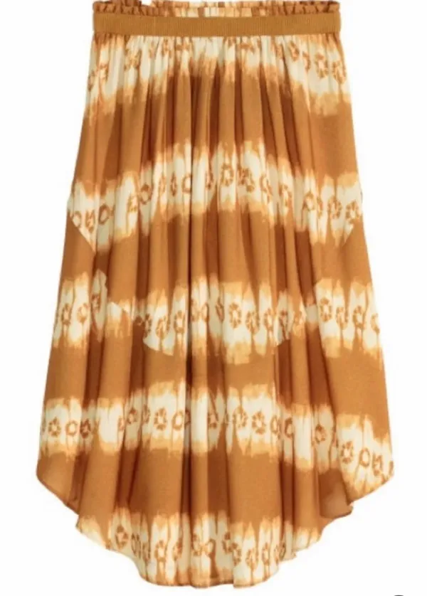 H&M NWT Womens Mustard Flowy Boho Skirt - Sz 10 - Image 3