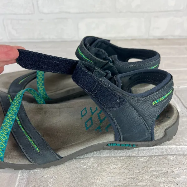 Merrell Terran Cross II Sandals Womens 8 Navy Blue Marine Strappy Casual Travel - Image 7