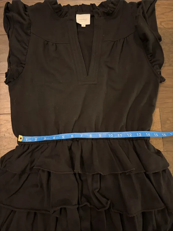 Anthropologie Sundays June Tiered Mini Dress Sz M - Image 10
