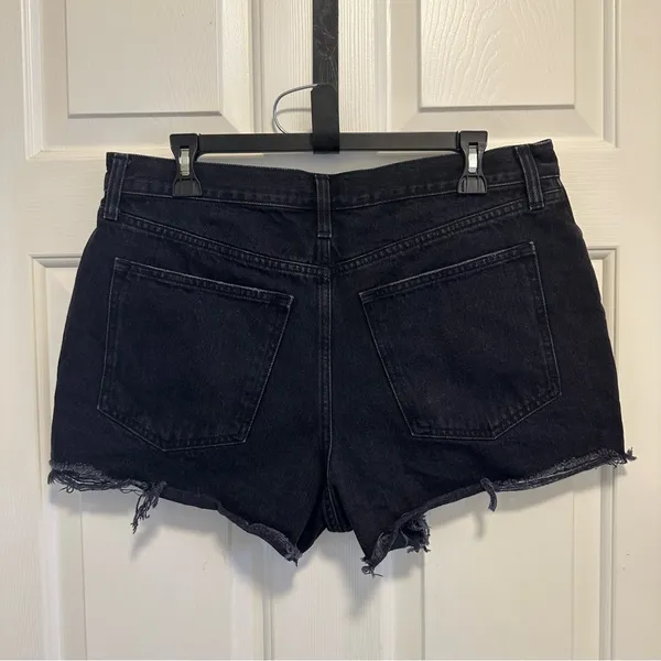 Abercrombie & Fitch Black Annie High Rise Denim Shorts Women’s Size 32/14 - Image 2