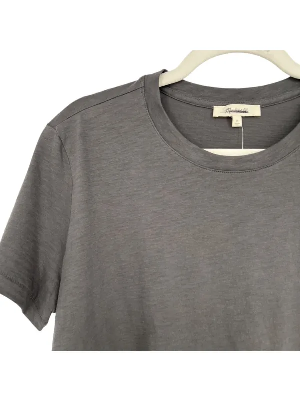 Madewell Womens Gray Cotton Short Sleeve T-Shirt Size Medium NWT - Image 3