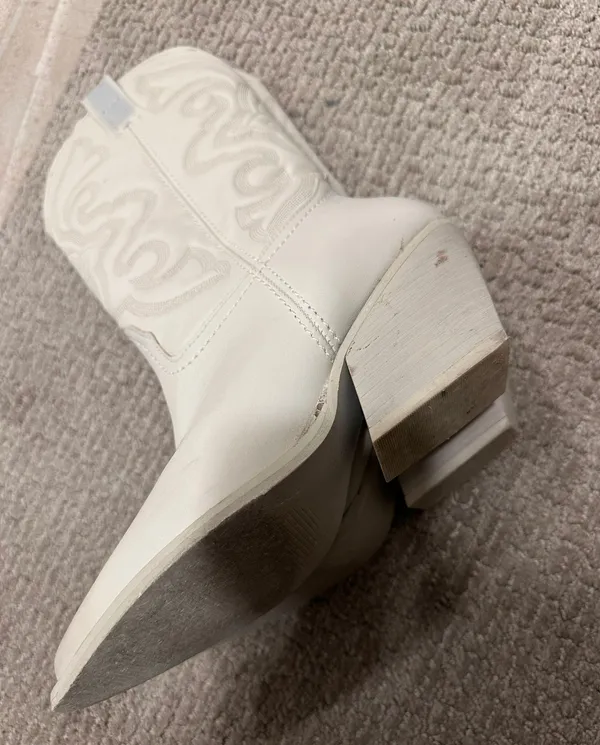 Steve Madden White Cowgirl Boots - Image 5