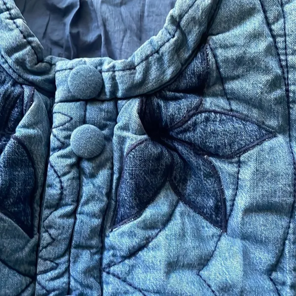 Free People Quinn Quilted Cotton Denim Jacket - Image 6