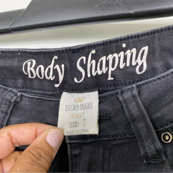 Encore Black Skinny Body Shaping Jeans Size 7 24 - Image 6