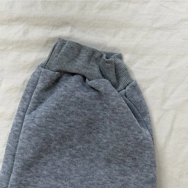 Women’s NEW Heathered Grey Pull On Drawstring Side Pockets Sweatpants Size M #26 Gray Size M - Image 3