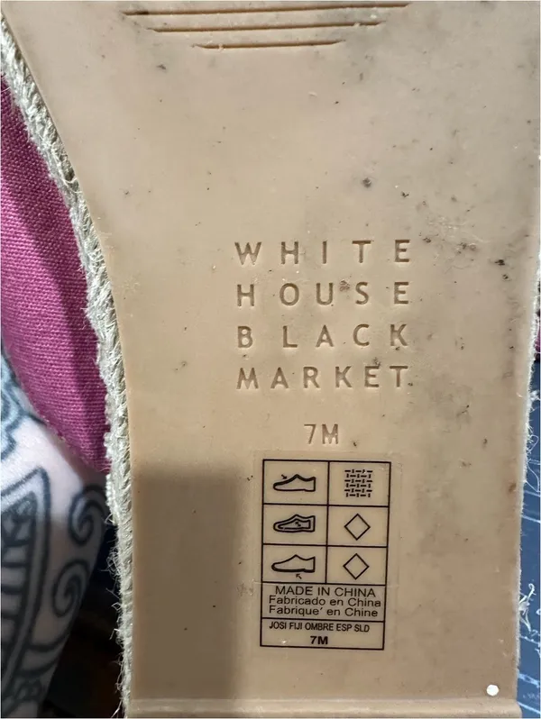 White House Black Market Floral Beaded Ombre Espadrilles – Pink Sunset – Size 7 - Image 10