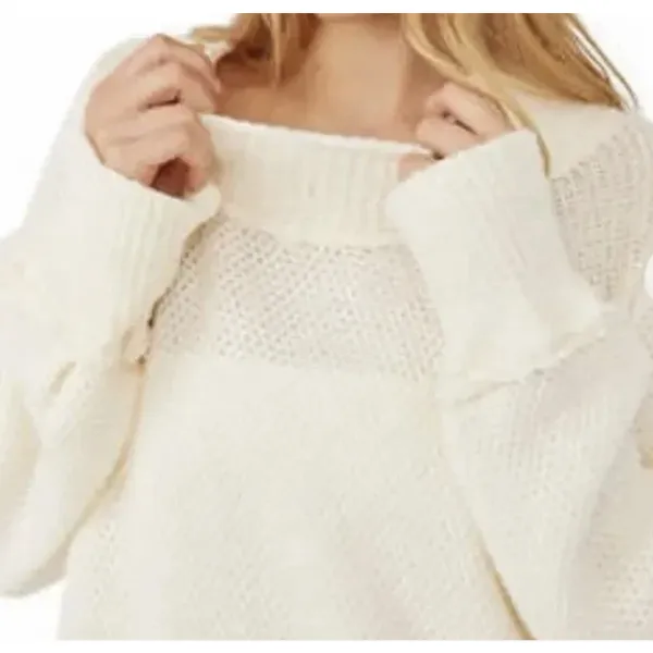 We The Free She’s A Keeper Sweater Ivory Ribbed Funnel Neck Women’s XS NWT - Image 17