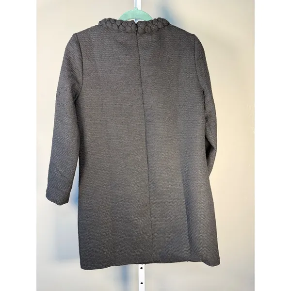 Tuckernuck Black Tweed Long Sleeve Jackie Dress Braided‎ Trim Small - Image 8
