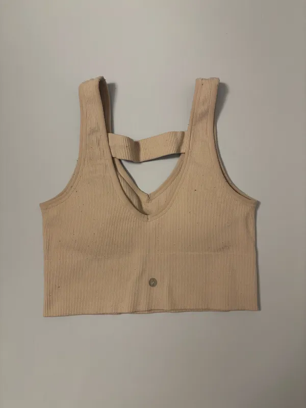 Ribbed Athletic Longline Sports Bra - Image 2