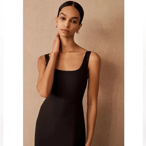 BHLDN Catarina Crepe Maxi Dress in Black - Image 2