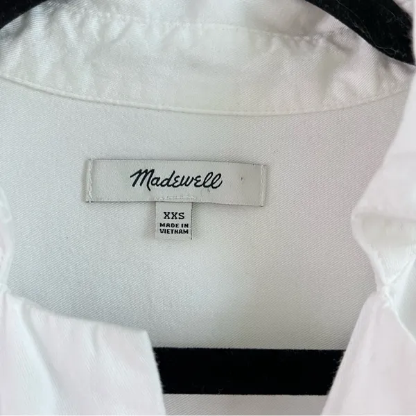 Madewell Women's‎ Park Popover Short Sleeve Shirt White - Image 3