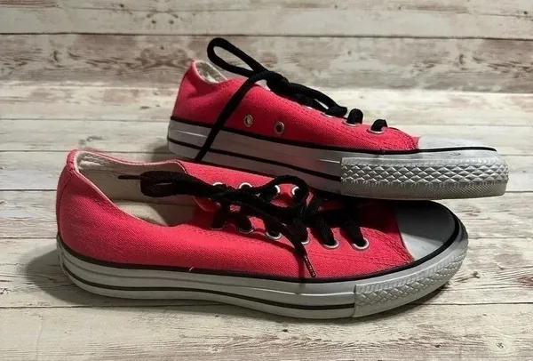 Converse All Star Low Shoes Women’s 7 Men’s 5 Hot Pink - Image 7