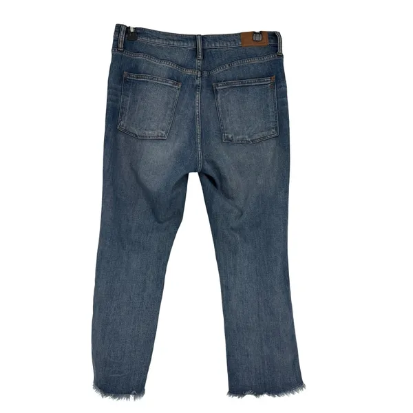 Madewell 10" High‎ Riser Demi Boot Jeans Size 32 Raw Hem Stretch - Image 2