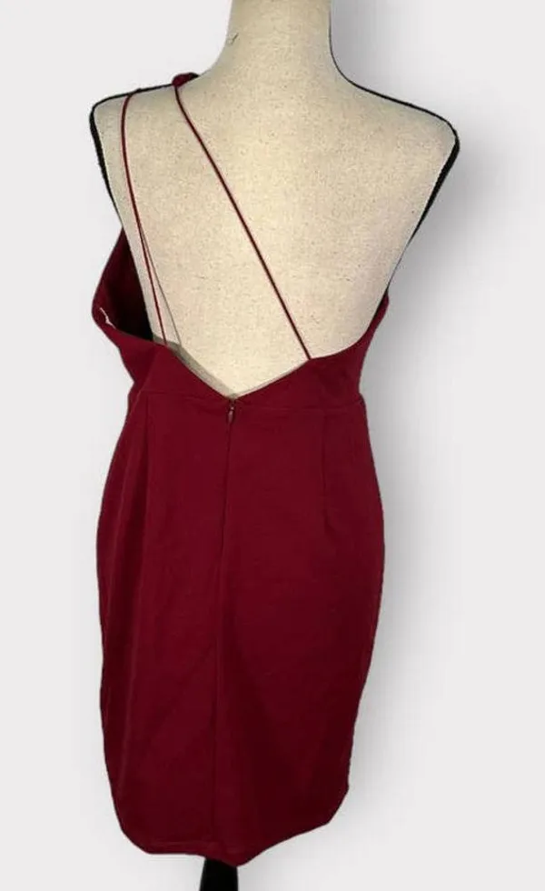 Lulu's Poised to Party One-Shoulder Cutout Cocktail Minidress Women's Large NWOT - Image 4