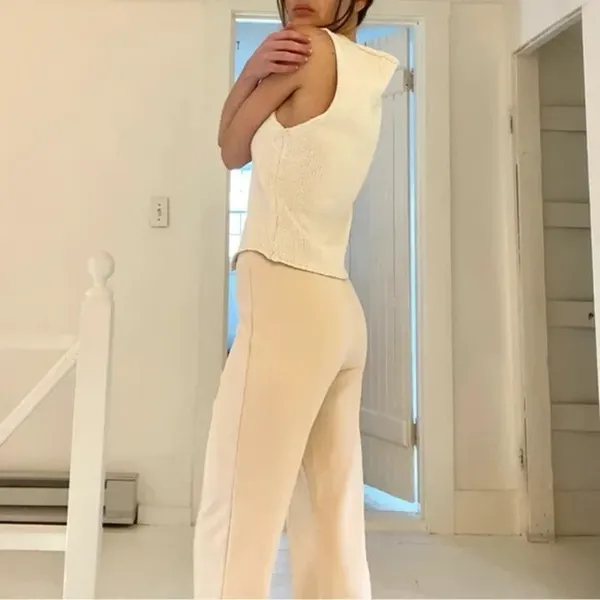Mango / Slit Hem Pants in Ecru Size S - Image 5