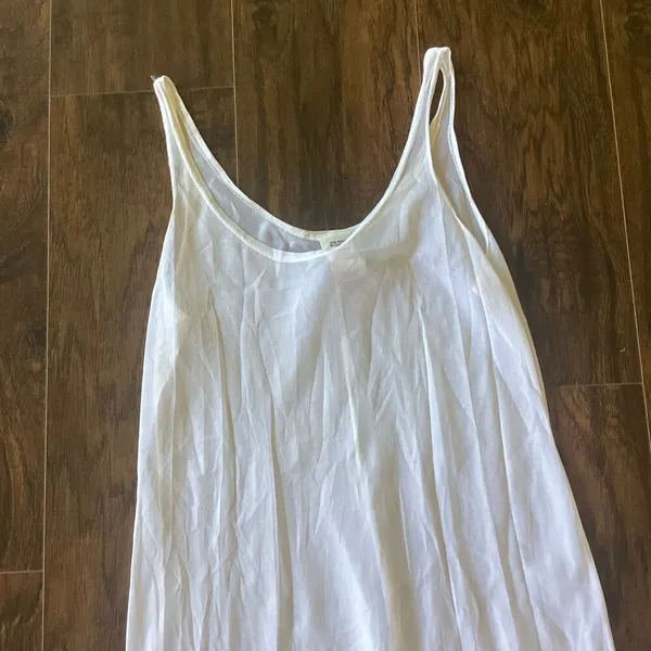 Sheer Vintage Slip Dress White Size M - Image 3