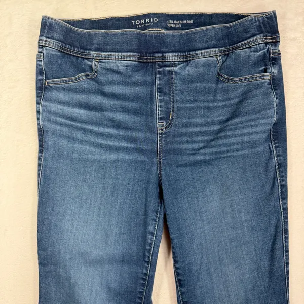 Torrid Plus 1X Lean Jean High Rise Slim Boot Jeans Pull On Stretch Smooth Soft - Image 5