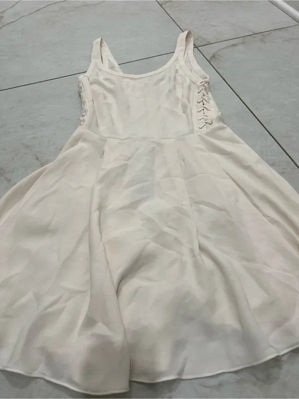 RACHEL Rachel Roy White Lace Up Side Dress Size Medium - Image 2