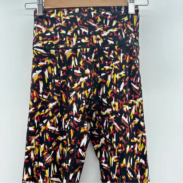 Aerie Offline Goals High‎ Waisted Black Multicolor Abstract Leggings Size S - Image 4