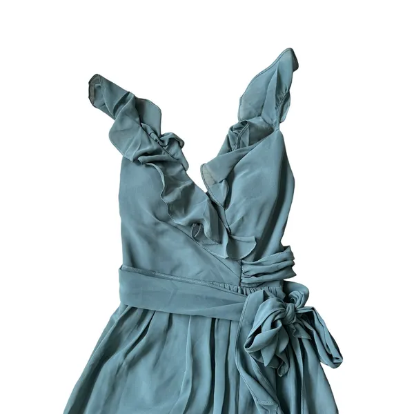 Revelry Valerie Chiffon Dress Eucalyptus Bridesmaid - Image 5