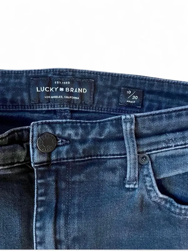 LUCKY Brand ‘BRIDGETTE SKINNY’ Black High Waist Jeans Sz 10/30 ANKLE - Image 4