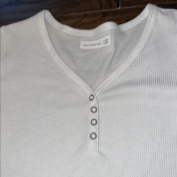 Abercrombie White Knit Top Bella Swan Y2K style size 17-18 - Image 3