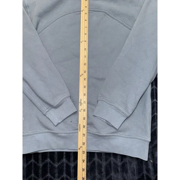 LULULEMON Women's Hoodie Blue Sweatshirt Graphic Spellout All Yours Size 6 - Image 10