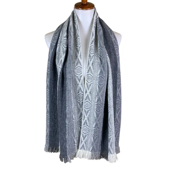 Qisu‎ Alpaca Acrylic Fringe Knit Scarf Cozy Neutral Wrap One Size - Image 2