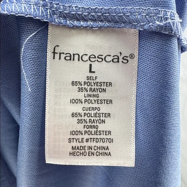 Francesca's Collections Blue Maxi Skirt Lace Accent western boho country cottage - Image 12
