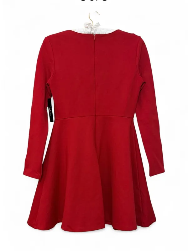 NWT Lulus Women’s Red Forever Chic Red Long SleeveMidi Dress Size Medium - Image 16
