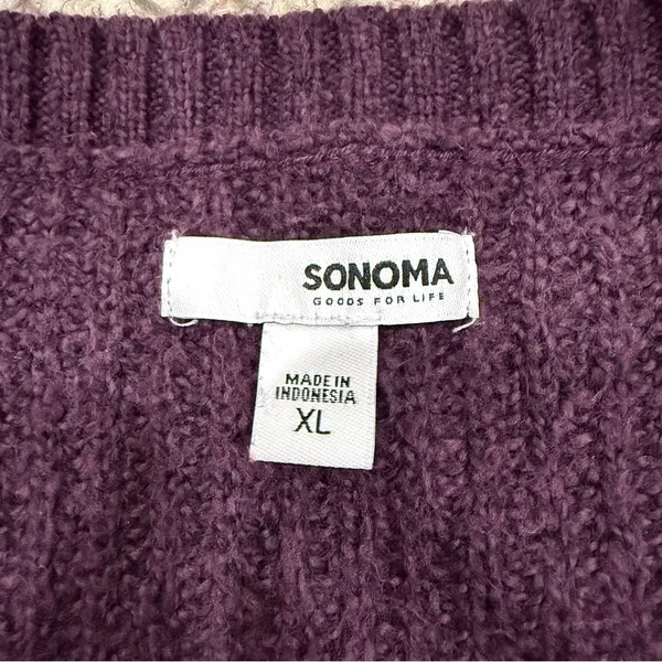 NWOT Sonoma Purple Knit Sweater - Image 5