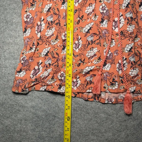 Natural Reflections Women's Floral Smocked Blouse, Size L - Image 5