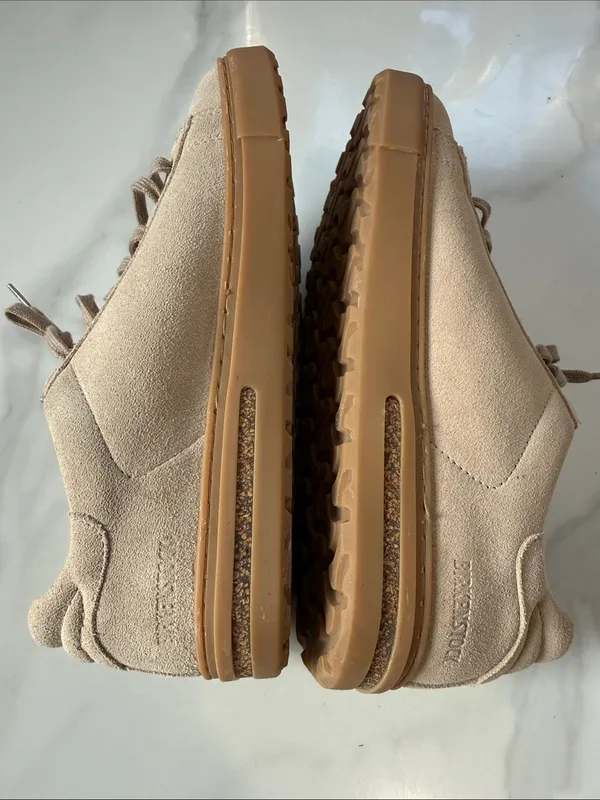 Birkenstock Suede Lace-Up Sneakers in Blush Tan - Image 8