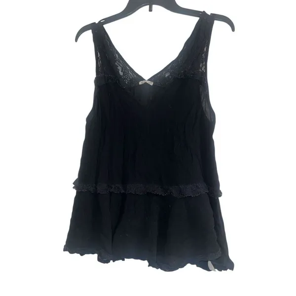 ✨Free People Lace Trapeze Black Sz Small Top✨ - Image 4