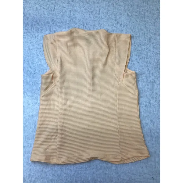 Calia Golf Renew‎ Cap Sleeve Polo Peach Sherbet Ribbed Quarter Zip XS WCG1001 - Image 5