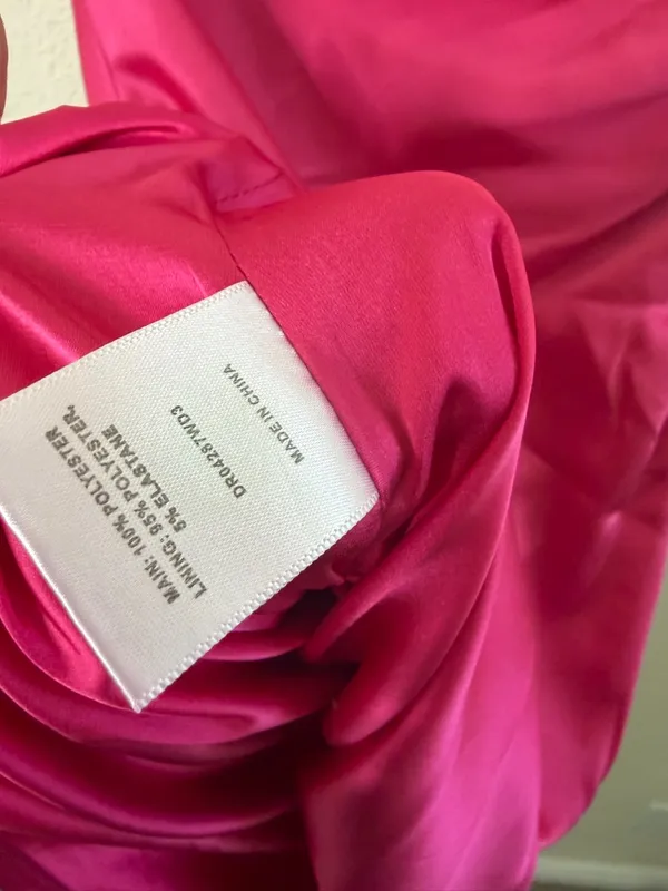 Meshki Katia Ruched Mini Dress Hot Pink Womens Size S - Image 8